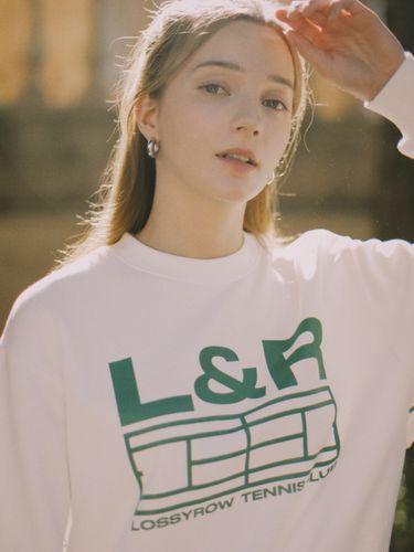 Lossy Signature Logo Sweatshirt_White - LOSSYROW - Modalova