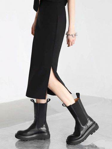 Deep Slit Long Skirt_Black - AVANDRESS - Modalova