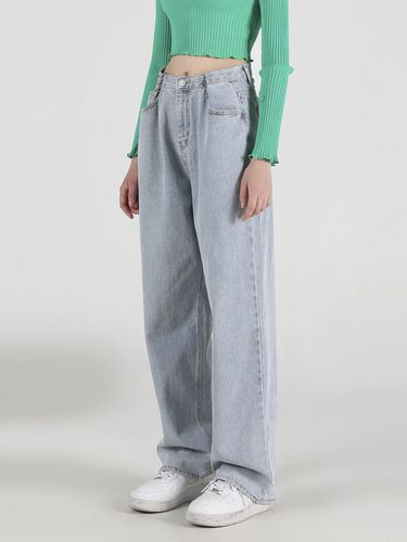 Buckle Wide Denim Pants_Blue - AVANDRESS - Modalova