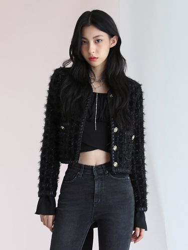 Tweed Cropped Jacket_Black - AVANDRESS - Modalova