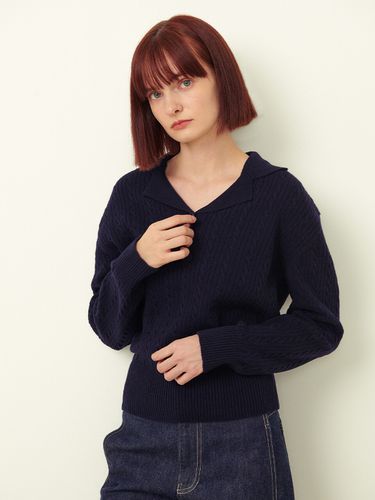 Ted Cashmere Cable Collar Knit - OSTKAKA - Modalova