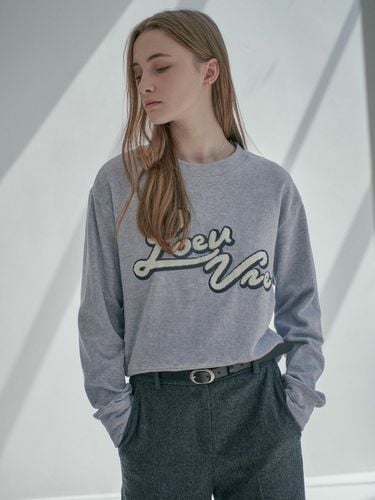 Terry Lettering Sweatshirt - LOEUVRE - Modalova