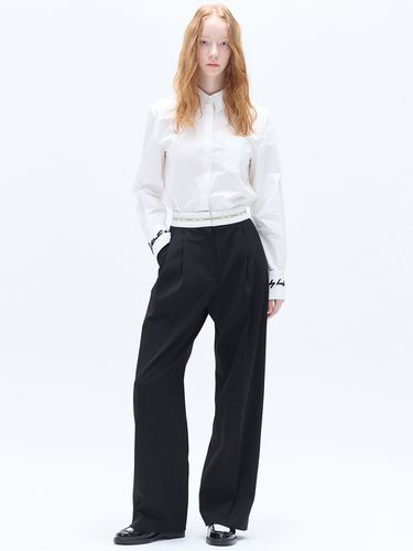 Embroidery Cuffs Basic Shirt - HAE BY HAEKIM - Modalova