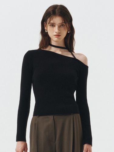 Cashmere Strap Knit Top - Black - ARTID - Modalova