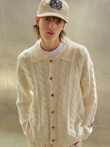 COLLECTION LINE] Cable-Knit Cardigan_2 Colors - beyondcloset - Modalova