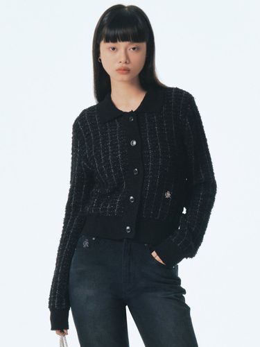 Tweed Collar Cardigan_Black - CITYBREEZE - Modalova