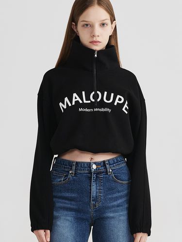 Anorak Crop Sweatshirt_Black - MaLoupe - Modalova