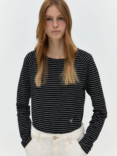 Stripe Long Sleeve_Black - DEPOUND - Modalova