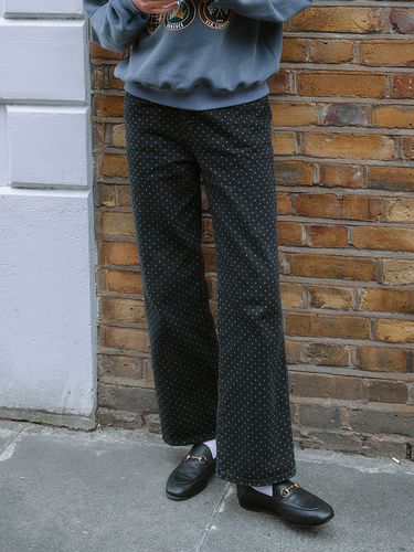 Polka Dots Straight Fit Denim Pants () - a.t.corner - Modalova