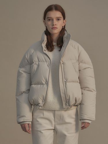 Cropped String Puffer Jacket_White Fog - NOTHING WRITTEN - Modalova