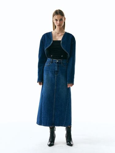 Oversized Long Denim Skirt - ellonarc - Modalova