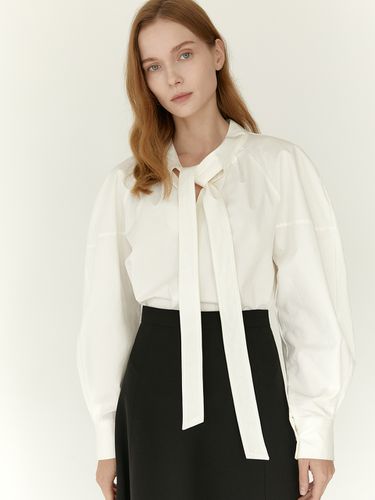 Laurent Tie Blouse - MOMET - Modalova