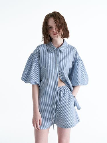 Volume Stripe Shirt_Blue - ellonarc - Modalova