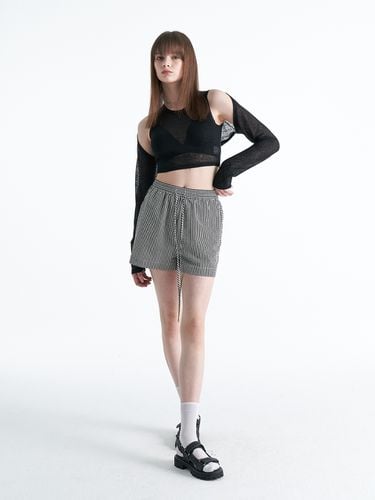 Stripe Short Pants_Black - ellonarc - Modalova