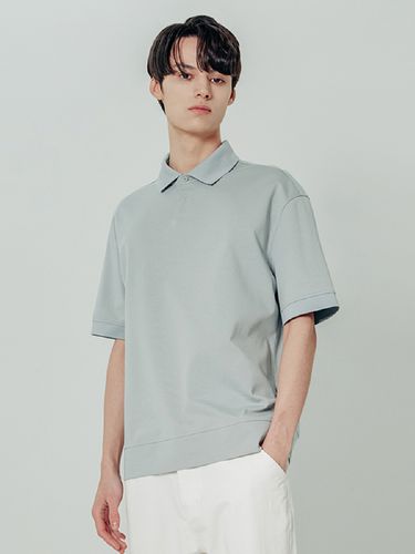 Collar Short Sleeves T-Shirt - ADHOC - Modalova