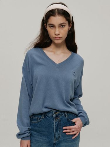 V-Neck Pullover (Blue) - a.t.corner - Modalova