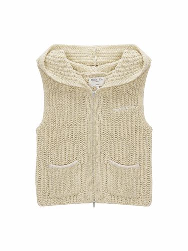 Pocket Hoody Zip Up Knit Vest_Light Yellow - Matin Kim - Modalova