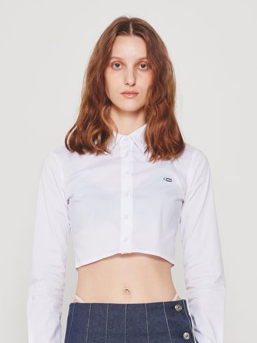 Basic Crop Shirt (White) - CRANK - Modalova