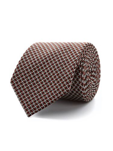 Geometric Plaid Necktie - STCO - Modalova