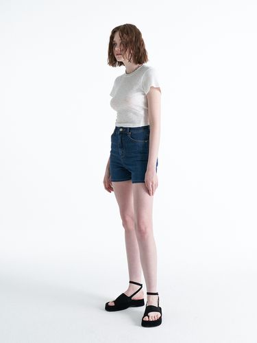 Slim Span Short Pants_Dark Blue - ellonarc - Modalova