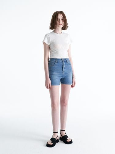 Slim Span Short Pants_Blue - ellonarc - Modalova