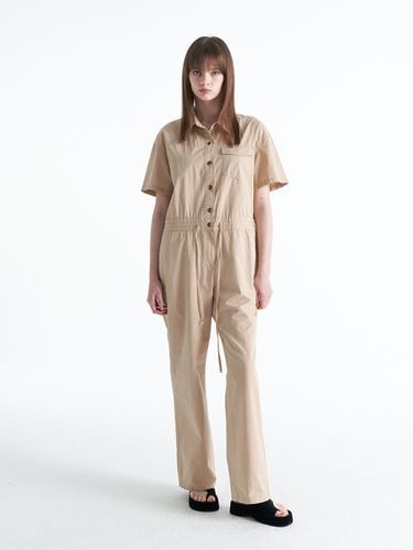 Overfit Half Jumpsuit_Beige - ellonarc - Modalova