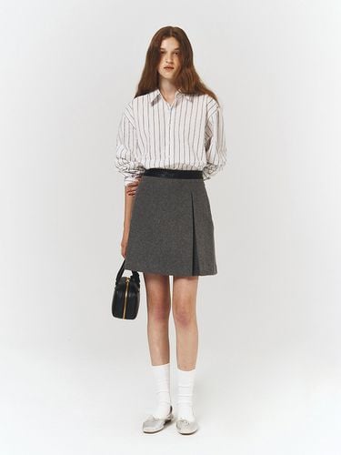 Leather Point A-line Mini Skirt - Dunst for WOMEN - Modalova