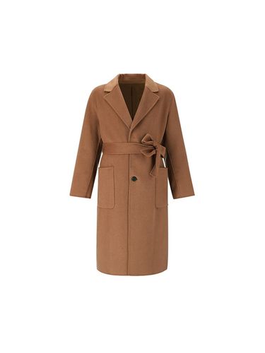 Cashmere Blended Belted Handmade Coat - ADHOC - Modalova