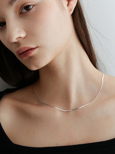 Silver] 1.7mm Chain Necklace - OVT-U - Modalova