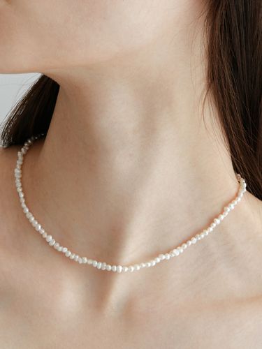 Silver] Basic Freshwater Pearl Necklace - OVT-U - Modalova