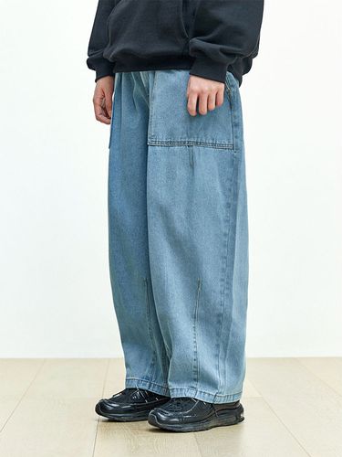 Washed Denim Balloon Pants_4 Colors - MINIMAL PROJECT - Modalova