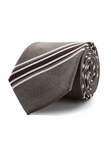 Bold Stripe Tie [Brown] - STCO - Modalova