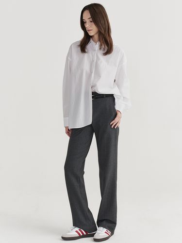 Stretch Slim Bootcut Pants_Dark Gray - MaLoupe - Modalova