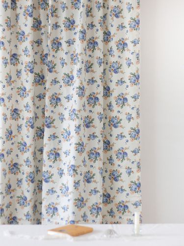 Blanc Rose Vintage Flower Curtain - Mood Sunset - Modalova