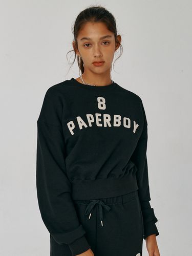 Applique 83 Cropped Sweatshirt_4 Colors - PaperBoy - Modalova