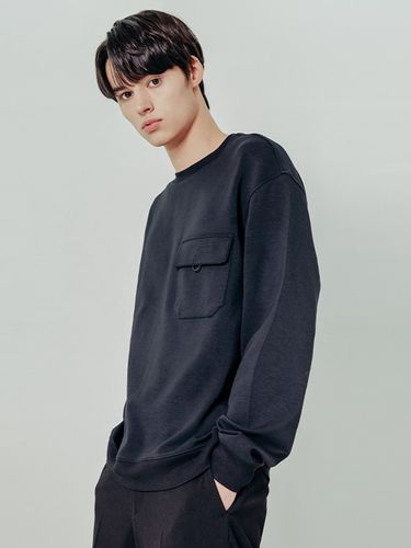 Pointed Pocket Crewneck Sweatshirt _ - ADHOC - Modalova