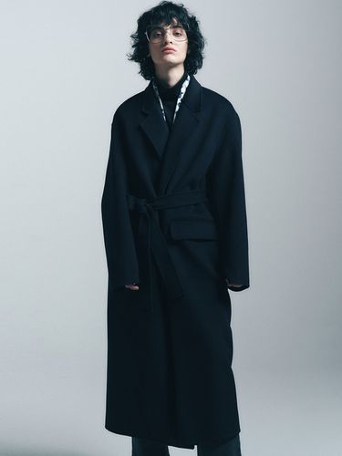 Premium Handmade Coat_Navy - MaLoupe - Modalova