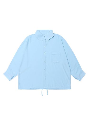 Open Collared Blouse _ Light Blue - ADHOC - Modalova