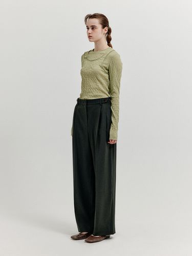 XAY Layered Jersey Top - Green - EENK - Modalova