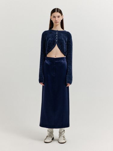 XEXS Textured Long Skirt - Navy - EENK - Modalova