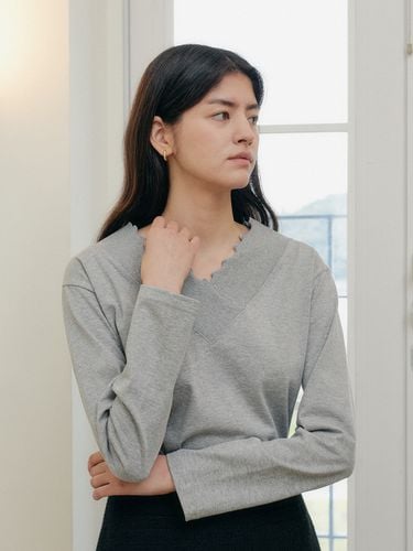 Long Shirring T-shirt_Gray - YUPPE - Modalova