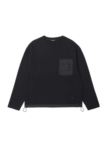 Pocket Detail Round T-Shirt _ Black - ADHOC - Modalova