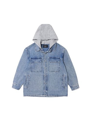 Detachable Hoodie Denim Shirt Jacket _ - ADHOC - Modalova