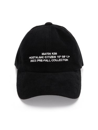 Corduroy Lettering Ball Cap_Black - Matin Kim - Modalova