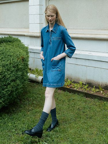 Denim Mini Dress - FRRW - Modalova