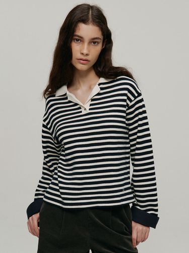 Stripe Crop T-Shirt_3 Colors (AETS1E002BK) - a.t.corner - Modalova