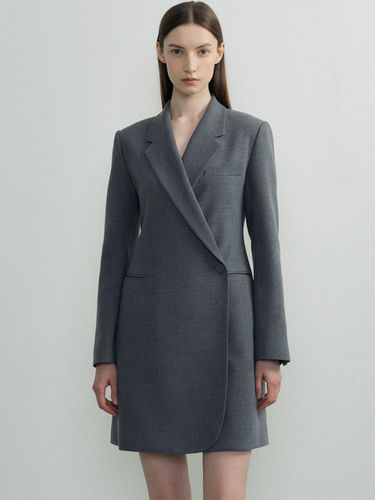 Boy-tailored Double Dress_Charcoal - octette - Modalova