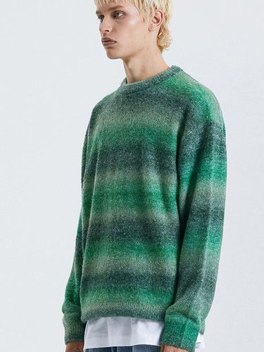 Stripe Ombre Knit Sweater - Green - TNGT - Modalova