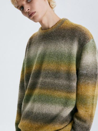 Stripe Ombre Knit Sweater - Yellow - TNGT - Modalova