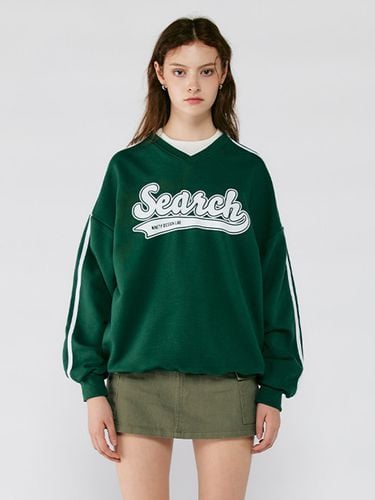 V-Neck Track Sweatshirt - Green - SEARCH410 - Modalova